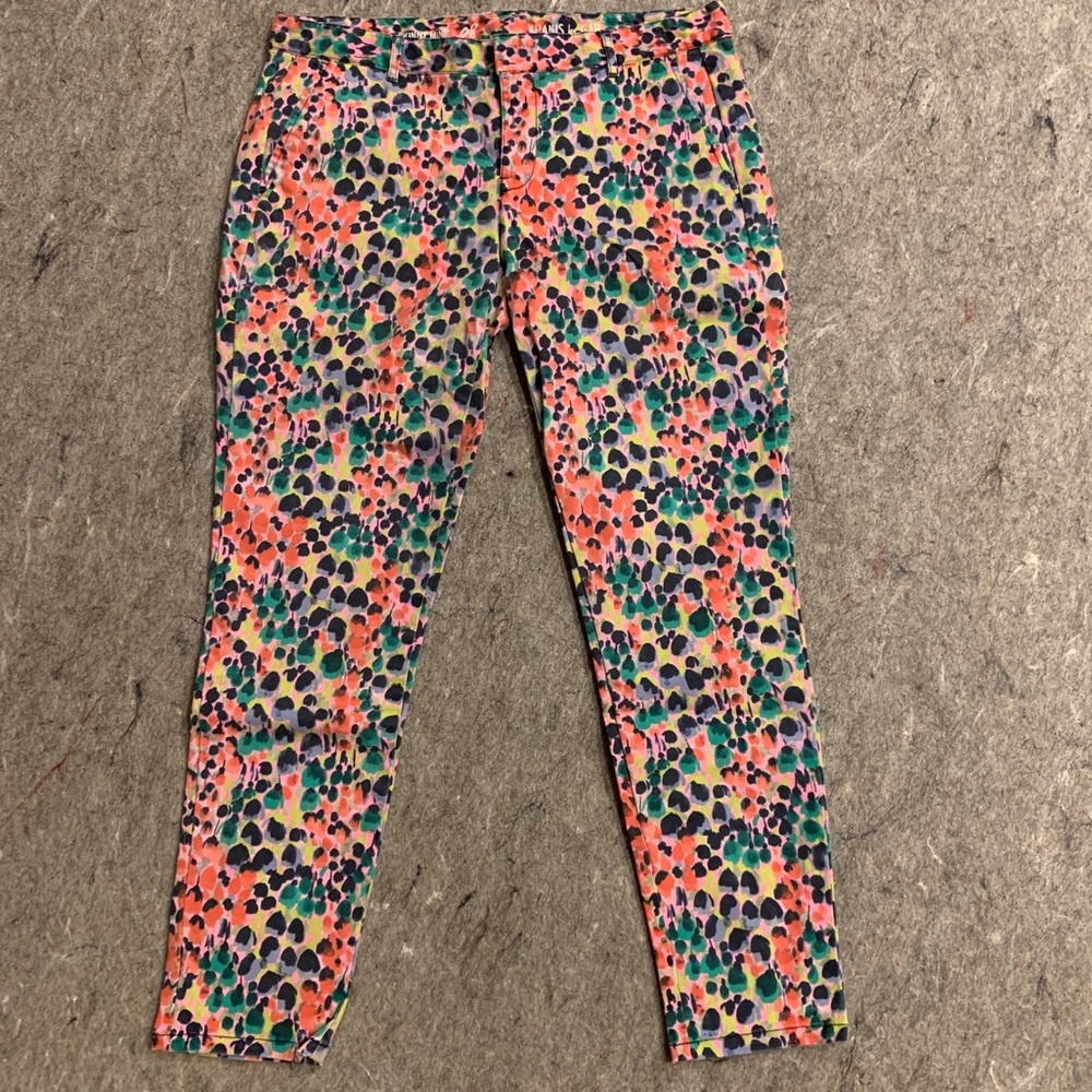 Skinny patterned Gap khakis